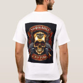 スカル&クロスボーンロックバンドティー Tシャツ (裏面)