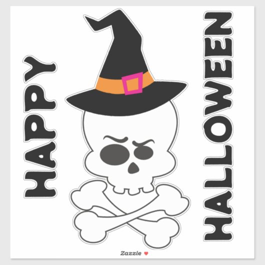 スカル、クロスボーン、ウィッチハット シール (シート)