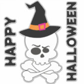 スカル、クロスボーン、ウィッチハット シール (正面)