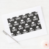 スカル&クロスボーン 長方形シール (封筒)