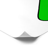 スカル&クロチェットフック(ライムグリーン) ポスター (角)