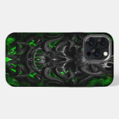 スカル グリーン バイオ スパーク iPhoneケース (裏面横)