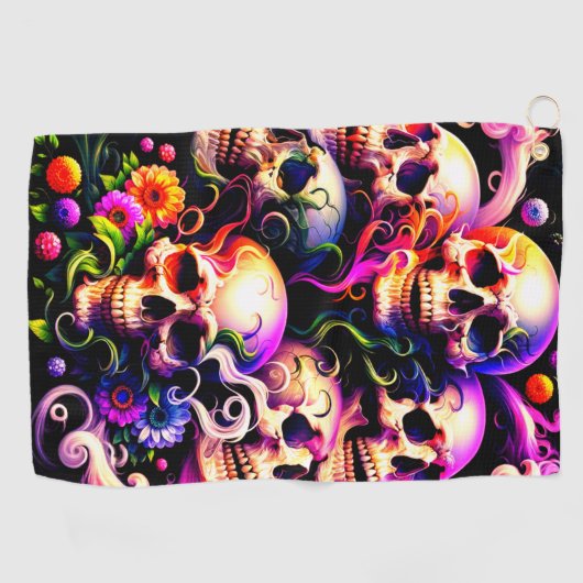 スカル ゴルフタオル (横)