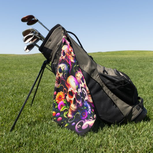 スカル ゴルフタオル (グリーン)