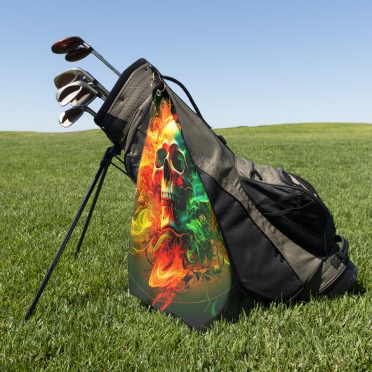 スカル ゴルフタオル (グリーン)