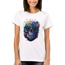 スカル（サングラスと花）