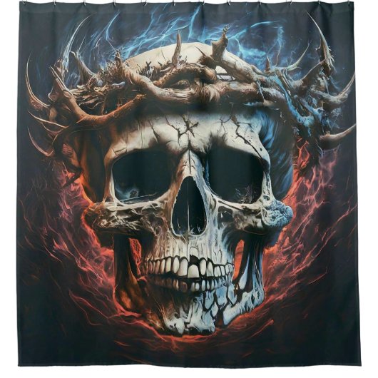 スカル シャワーカーテン (正面)