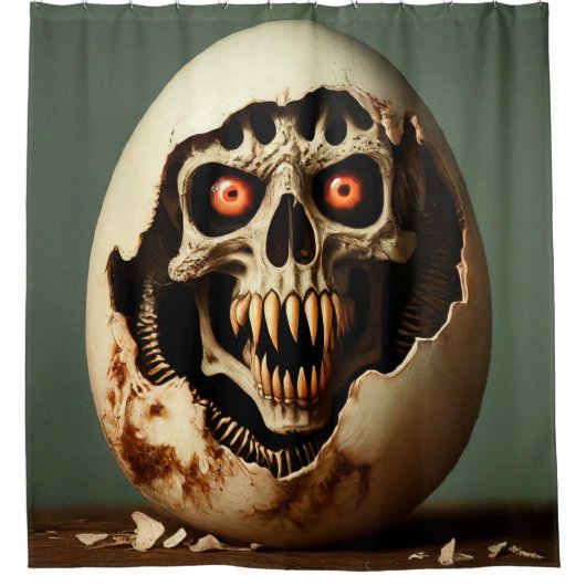 スカル シャワーカーテン (正面)