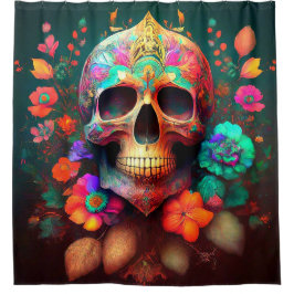 スカル シャワーカーテン