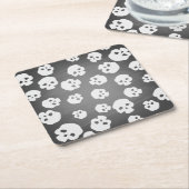 スカル スクエアペーパーコースター (アングル)