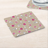 スカル スクエアペーパーコースター (アングル)