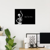 スカル&スケルトンハロウィーン ポスター (ホームオフィス)