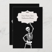 スカル&スケルトンハロウィーン 招待状 (正面/裏面)