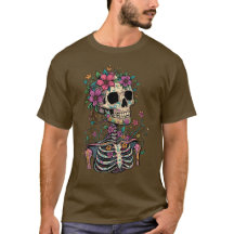 スカル スケルトン ゴシック アート ダーク ファンタジー Tシャツ