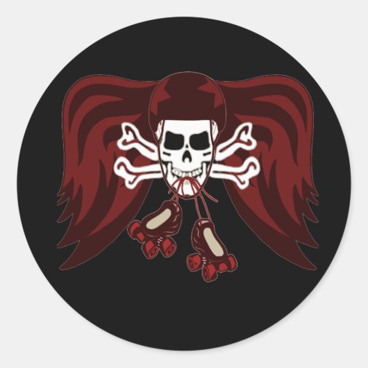 スカル・スケート ラウンドシール (正面)