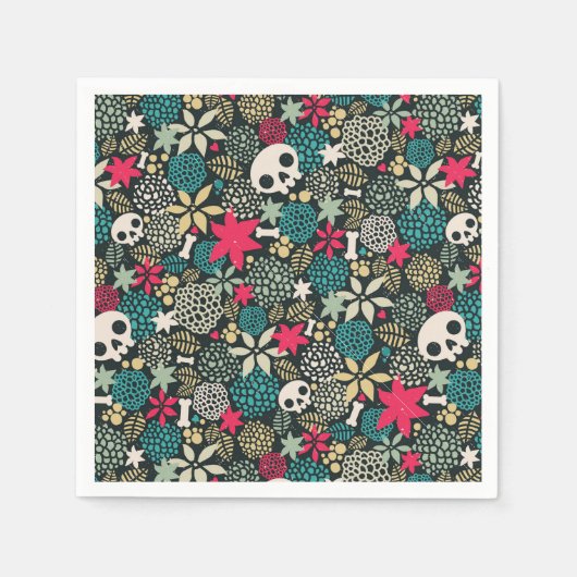 スカル スタンダードカクテルナプキン (正面)