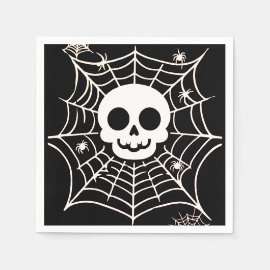 スカル スタンダードカクテルナプキン (正面)