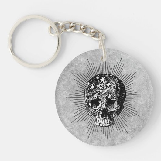 スカル&スターI キーホルダー (正面)