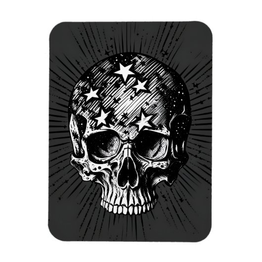 スカル&スターIII マグネット (縦)