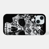 スカル&スターIV iPhone 15ケース (裏面横)