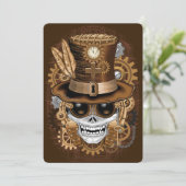 スカル スチームパンク ヴードゥー レトロ マシン 招待状 (スタンド正面)