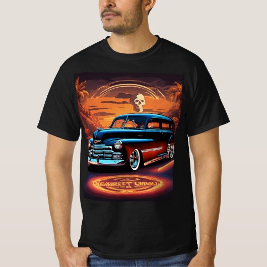 スカル&スチール： 1947シボレーFleetmaster Tシャツ (正面)