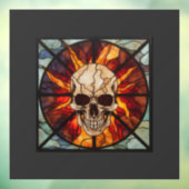 スカル、ステンドグラス、炎 ウィンドウサイン (シート3)