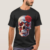 スカル+スネーク or バラ 色彩アートコレクション tシャツ (正面)