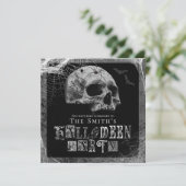 スカル&スパイダーウェブズブラックウィドウハローウィンパーティ 招待状 (スタンド正面)