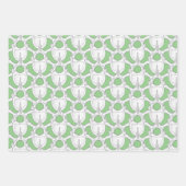 スカル&スパインボーングリーンラッピング紙シート ラッピングペーパーシート (正面3)