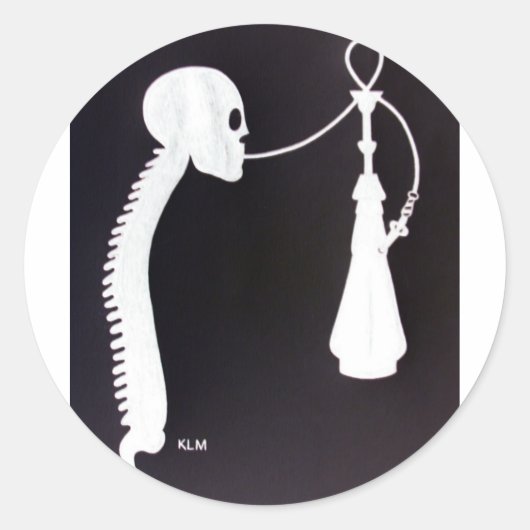 スカル&スパインw/フーカ ラウンドシール (正面)