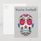 スカル タトゥー アート インビテーションポストカード (正面/裏面)