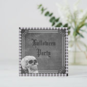 スカル&ダイヤモンド両面ハロウィン 招待状 (スタンド正面)