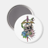 スカル&ダガータトゥー マグネット (正面/裏面)