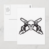 スカル&チェインソー ポストカード (正面/裏面)