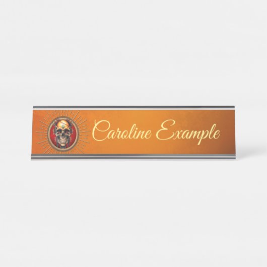 スカル デスクネームプレート (正面)