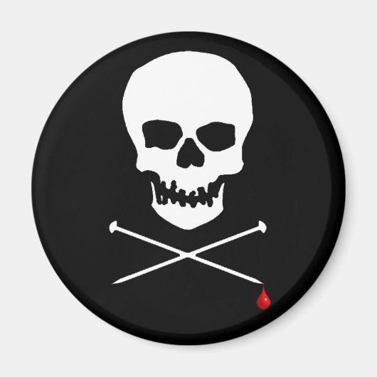 スカル&ニードルマグネット マグネット (正面)