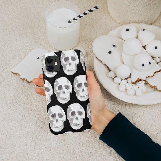 スカル ハロウィン ブラック&ホワイト Case-Mate iPhoneケース