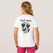 スカル ハロウィン 装飾的カラベラ Tシャツ (裏面フル)