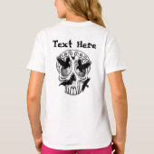 スカル ハロウィン 装飾的カラベラ Tシャツ (裏面)
