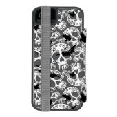 スカル ハロウィーン 装飾的カラベラス INCIPIO iPhoneウォレットケース (フォリオ裏面)