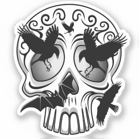 スカル ハロウィーン 装飾 カラベラ シール (正面)