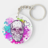 スカル、ハート、バラ キーホルダー (裏面)