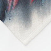 スカル(バラとブルーバード) フリースブランケット (角)