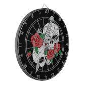 スカル、バラ、ダガー ダーツボード (正面左)