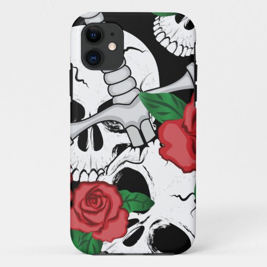スカル、バラ、ダガー Case-Mate iPhoneケース (裏面)