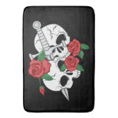 スカル、バラDagger バスマット (正面縦)