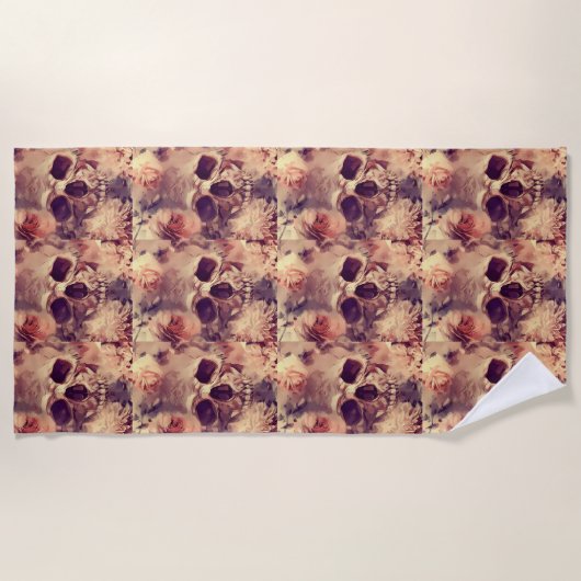 スカル ビーチタオル (正面)