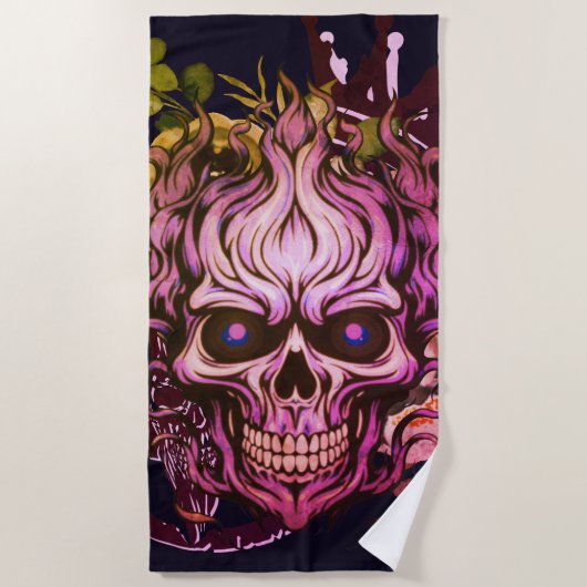 スカル ビーチタオル (正面)