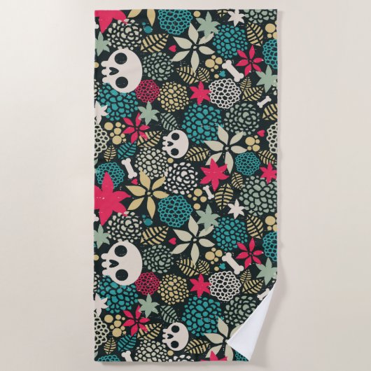 スカル ビーチタオル (正面)